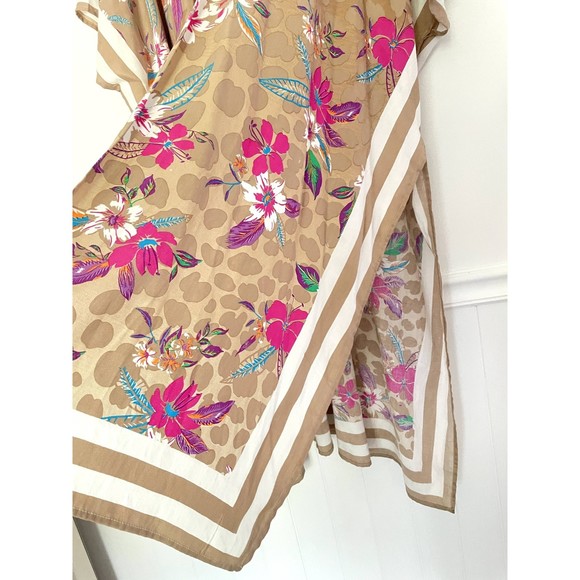 Steve Madden Floral Handkerchief Duster Kimono One Size  Neutral Boho New NWT - Picture 6 of 14